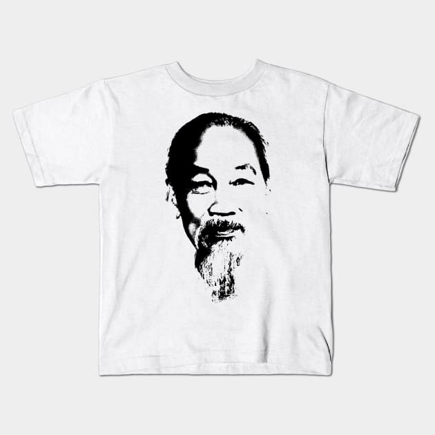 Ho Chi Minh Portrait Pop Art Kids T-Shirt by phatvo